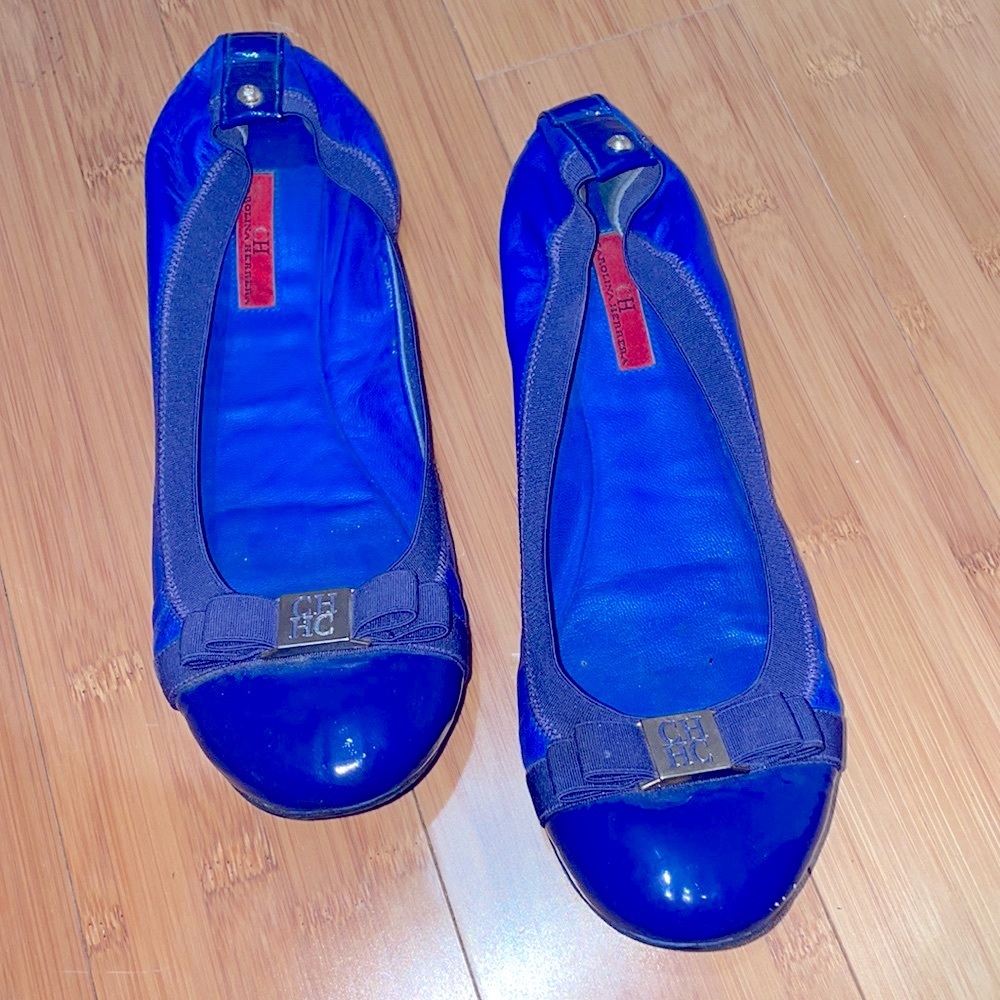 Carolina Herrera Electric Blue Ballerina Flats